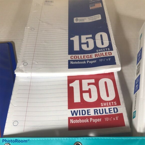 Notebook Lot Blue 520 Sheet/White 175 Sheet Notebook Paper Dividers Protectors - Picture 3 of 9